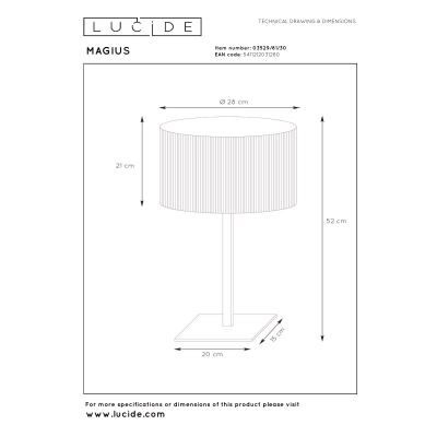 Lampa stołowa MAGIUS 03529/81/30 Lucide